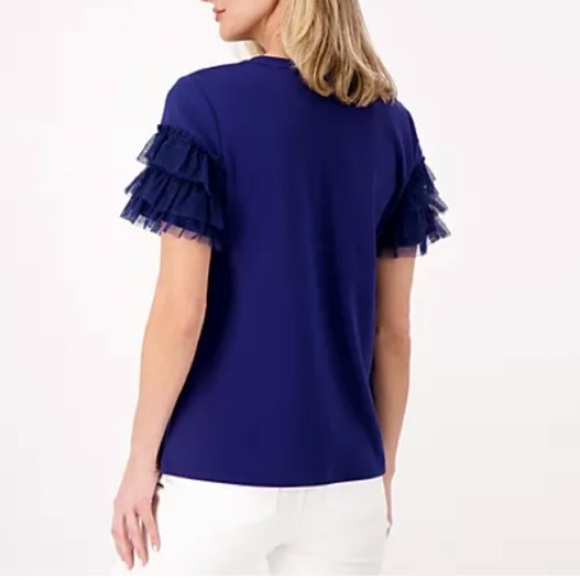 JASON WU Ruffle Sleeve Tee - Picture 3 of 11